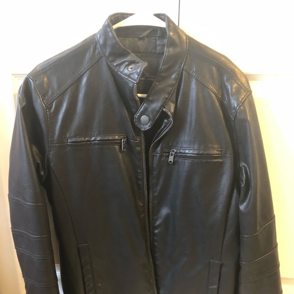 Marc Anthony Leather Coat - Picture 1 of 3